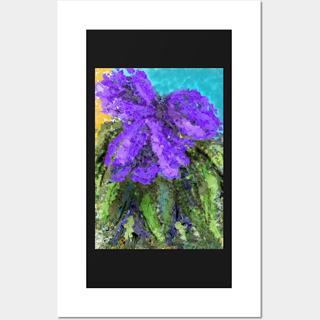 VIVID ABSTRACTED PURPLE LILACS Wall Art by MarniD9